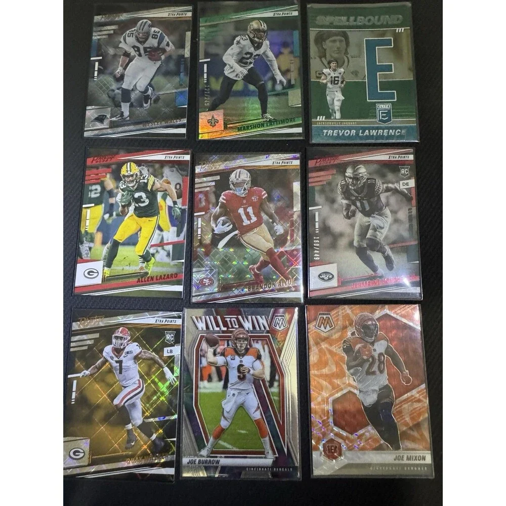 Football cards 162 Banger lot! Holos, auto, numbered, patch, rookie etc….